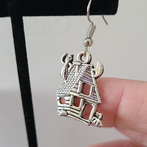 Haunted House Earrings - Picture 2 of 2